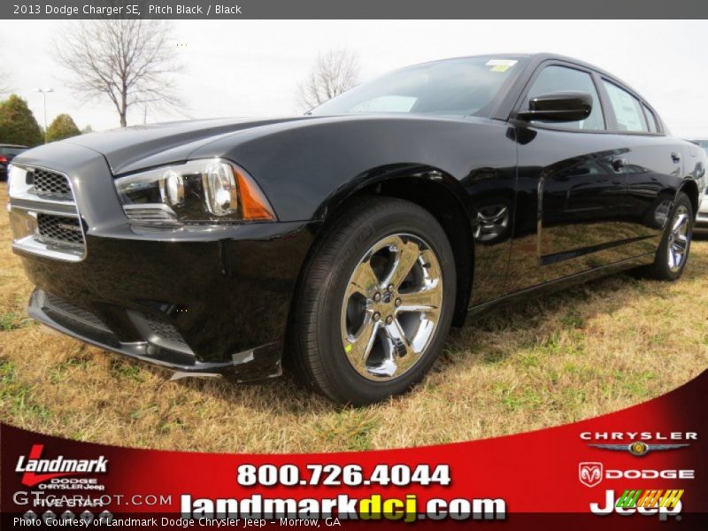 Pitch Black / Black 2013 Dodge Charger SE