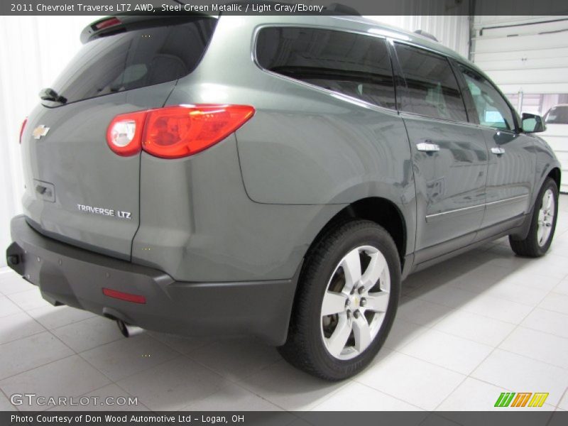 Steel Green Metallic / Light Gray/Ebony 2011 Chevrolet Traverse LTZ AWD