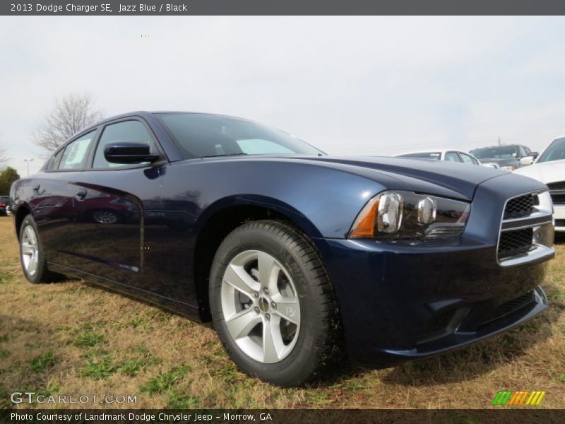 Jazz Blue / Black 2013 Dodge Charger SE