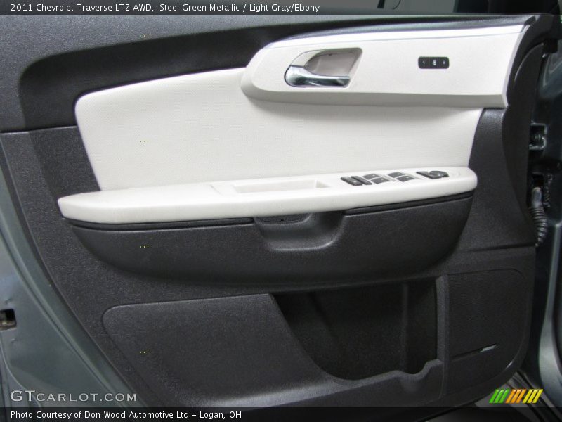 Steel Green Metallic / Light Gray/Ebony 2011 Chevrolet Traverse LTZ AWD