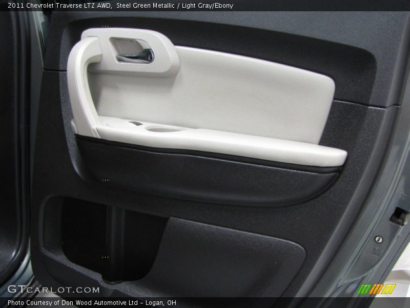 Steel Green Metallic / Light Gray/Ebony 2011 Chevrolet Traverse LTZ AWD