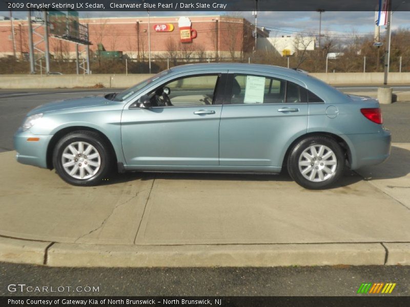 Clearwater Blue Pearl / Dark Slate Gray 2009 Chrysler Sebring LX Sedan