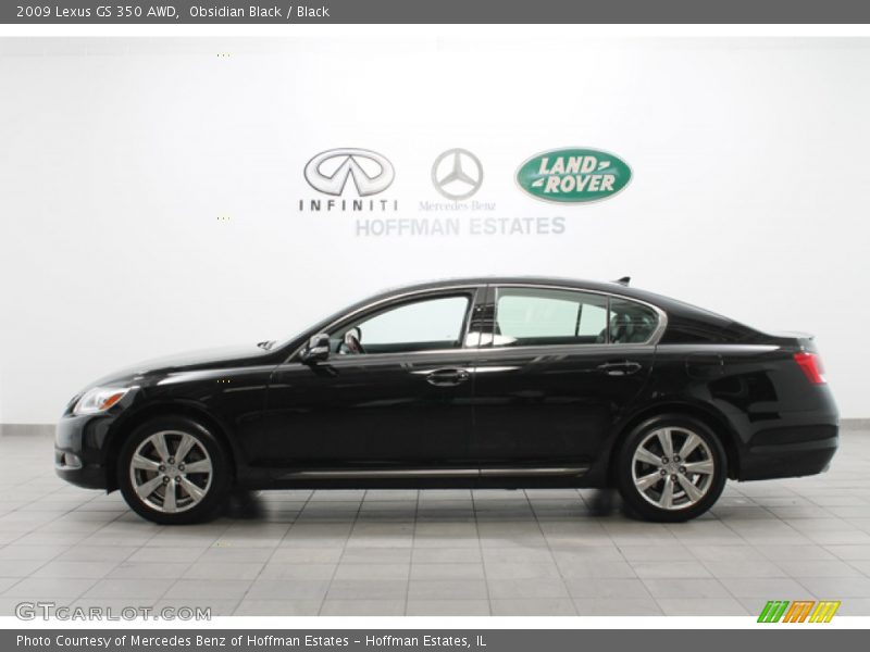 Obsidian Black / Black 2009 Lexus GS 350 AWD