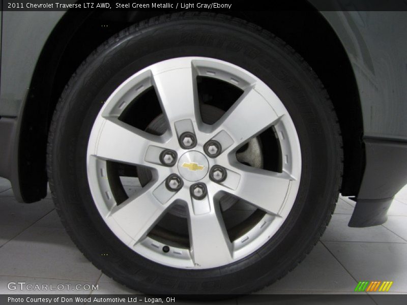 Steel Green Metallic / Light Gray/Ebony 2011 Chevrolet Traverse LTZ AWD
