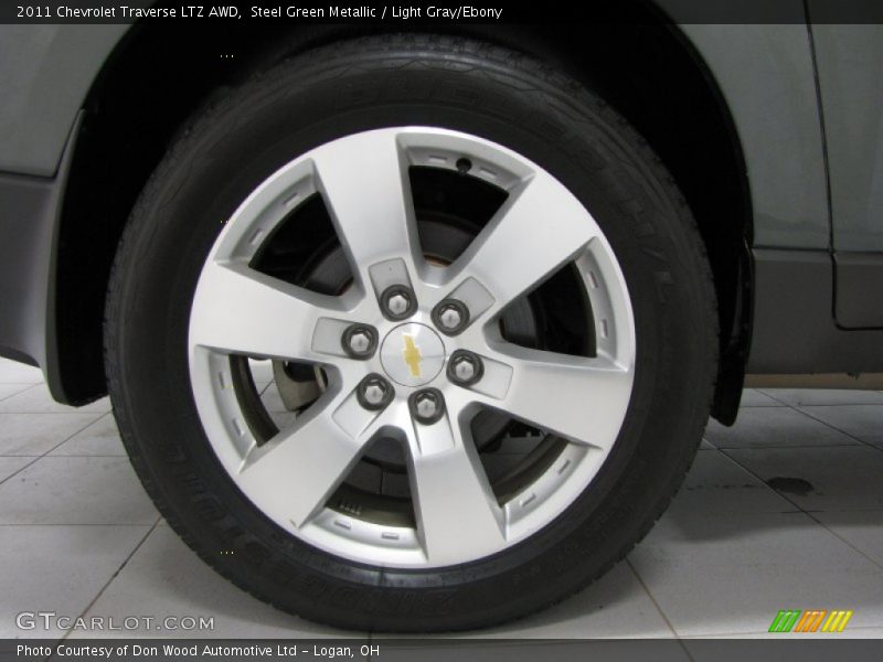Steel Green Metallic / Light Gray/Ebony 2011 Chevrolet Traverse LTZ AWD