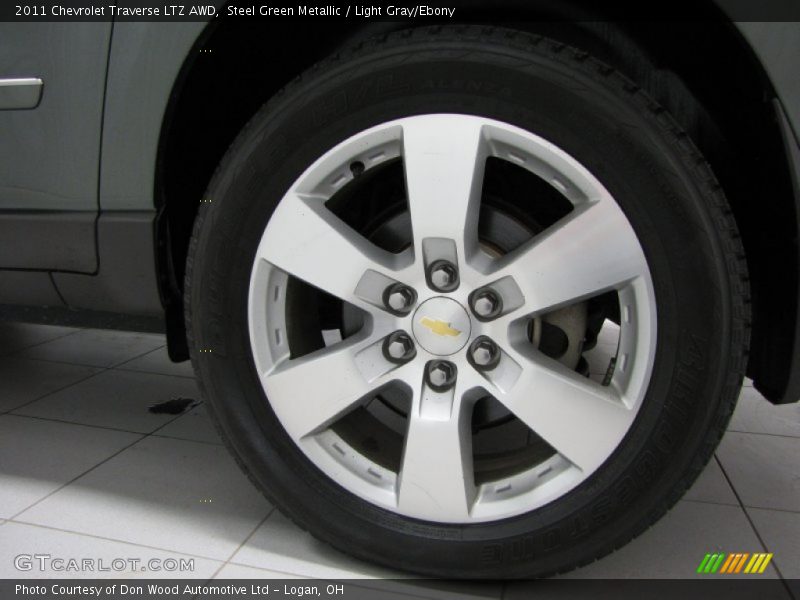 Steel Green Metallic / Light Gray/Ebony 2011 Chevrolet Traverse LTZ AWD