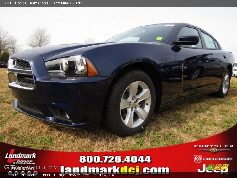 Jazz Blue / Black 2013 Dodge Charger SXT