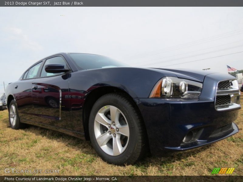 Jazz Blue / Black 2013 Dodge Charger SXT