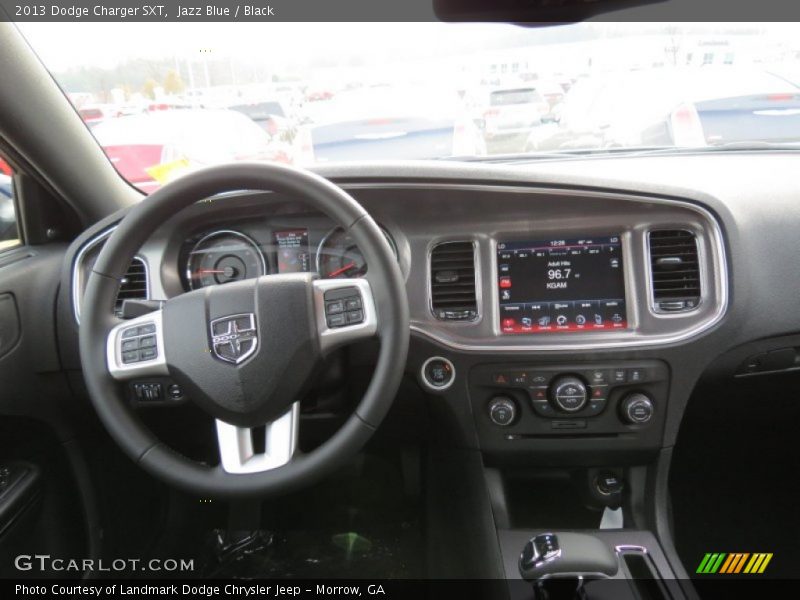 Jazz Blue / Black 2013 Dodge Charger SXT