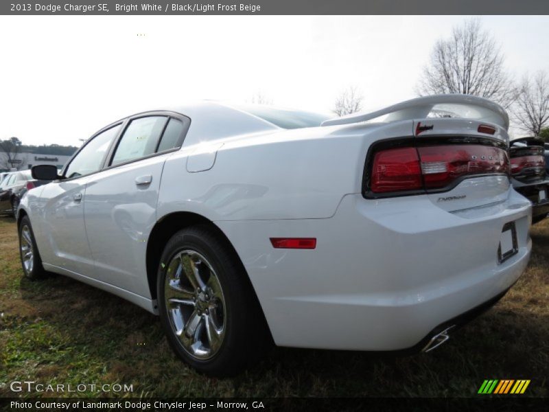 Bright White / Black/Light Frost Beige 2013 Dodge Charger SE