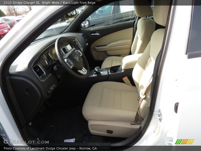 Bright White / Black/Light Frost Beige 2013 Dodge Charger SE