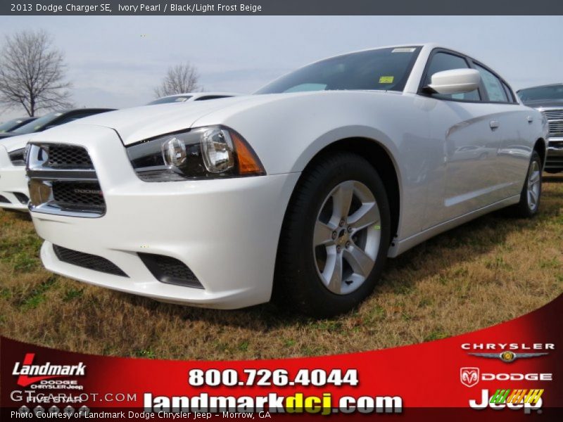 Ivory Pearl / Black/Light Frost Beige 2013 Dodge Charger SE