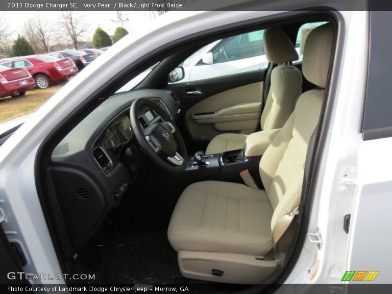 Ivory Pearl / Black/Light Frost Beige 2013 Dodge Charger SE