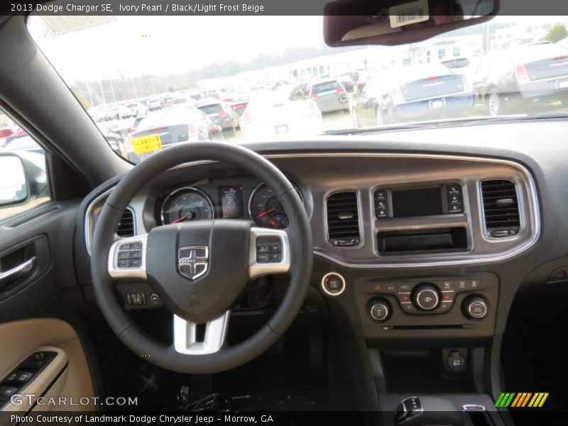 Ivory Pearl / Black/Light Frost Beige 2013 Dodge Charger SE