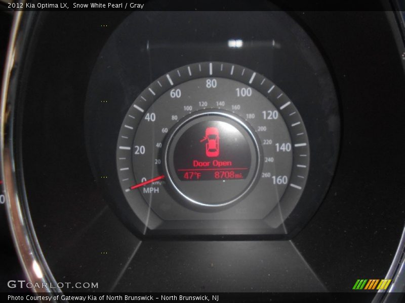Snow White Pearl / Gray 2012 Kia Optima LX