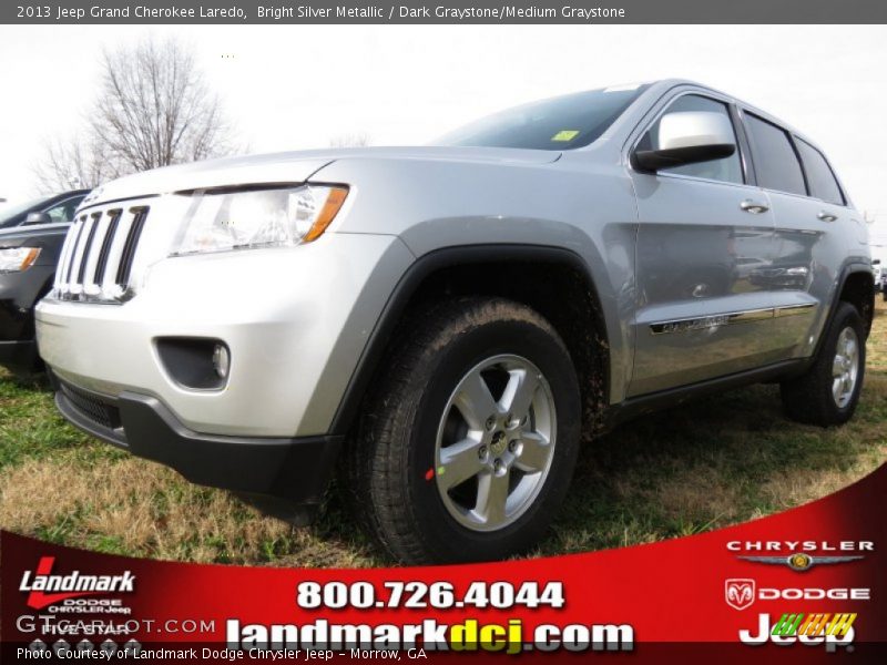 Bright Silver Metallic / Dark Graystone/Medium Graystone 2013 Jeep Grand Cherokee Laredo