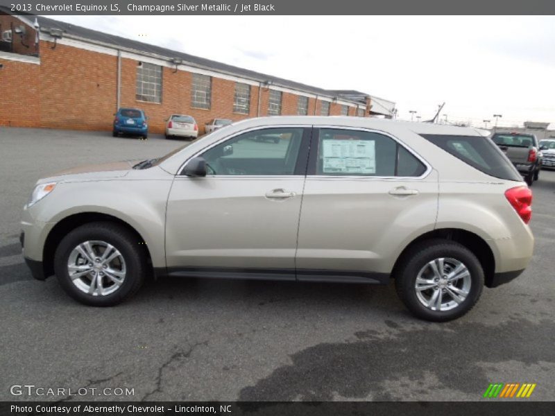 Champagne Silver Metallic / Jet Black 2013 Chevrolet Equinox LS