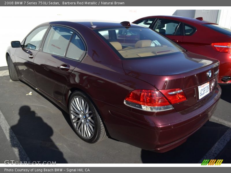 Barbera Red Metallic / Natural Brown 2008 BMW 7 Series 750Li Sedan