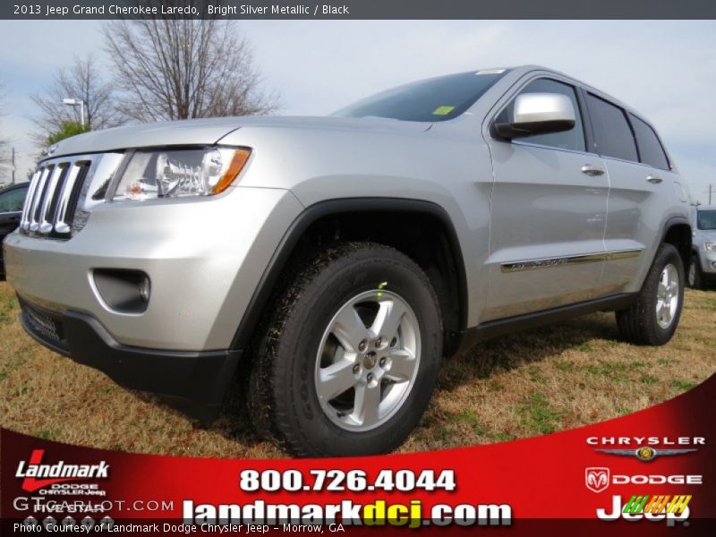 Bright Silver Metallic / Black 2013 Jeep Grand Cherokee Laredo