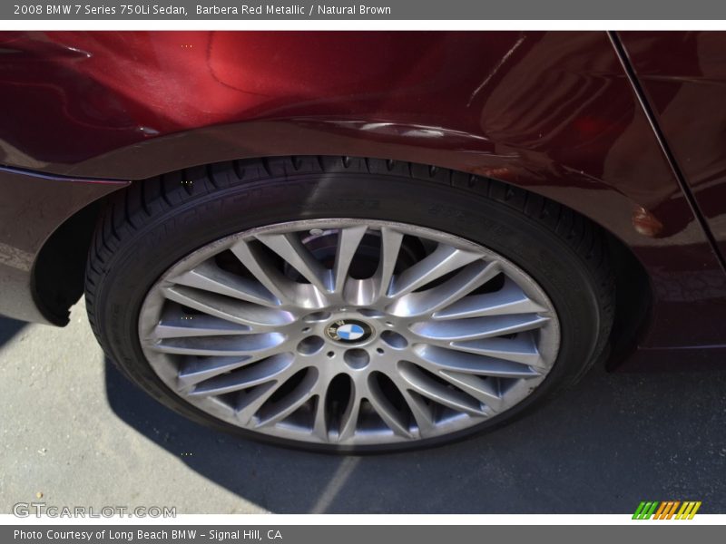 Barbera Red Metallic / Natural Brown 2008 BMW 7 Series 750Li Sedan