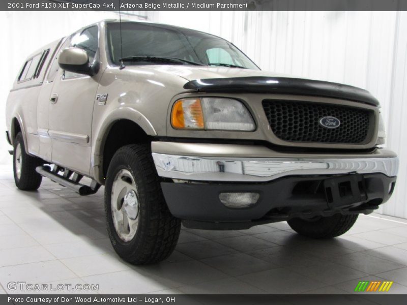 Arizona Beige Metallic / Medium Parchment 2001 Ford F150 XLT SuperCab 4x4