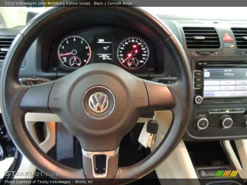 Black / Cornsilk Beige 2010 Volkswagen Jetta Wolfsburg Edition Sedan