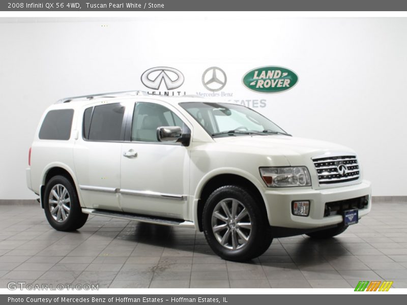 Tuscan Pearl White / Stone 2008 Infiniti QX 56 4WD
