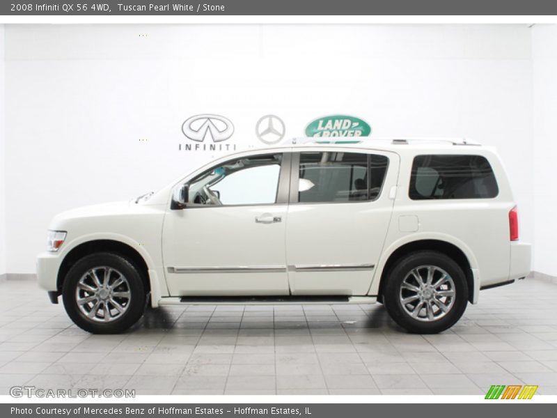 Tuscan Pearl White / Stone 2008 Infiniti QX 56 4WD