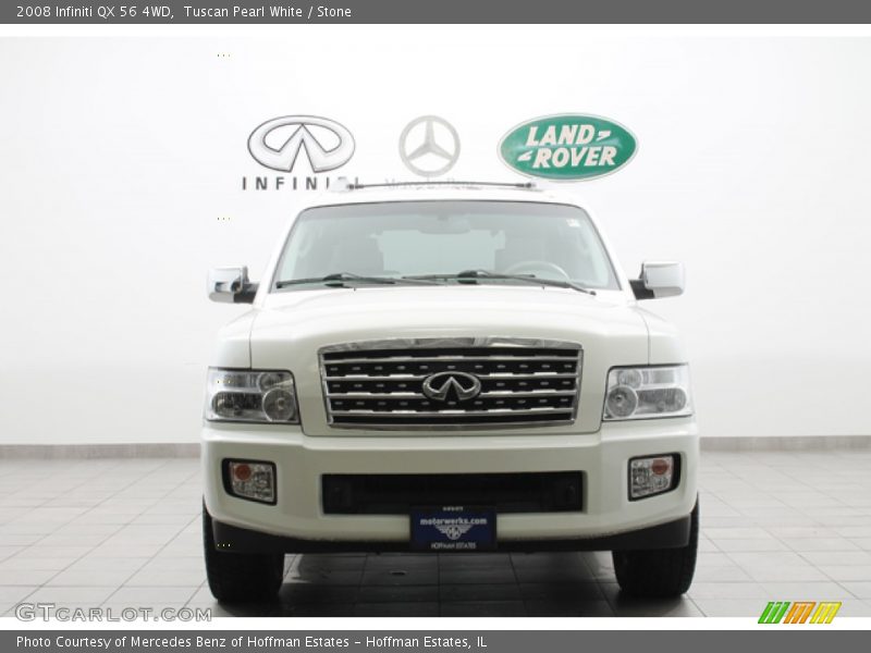 Tuscan Pearl White / Stone 2008 Infiniti QX 56 4WD