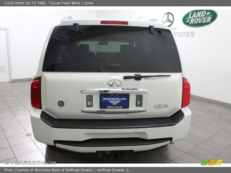 Tuscan Pearl White / Stone 2008 Infiniti QX 56 4WD