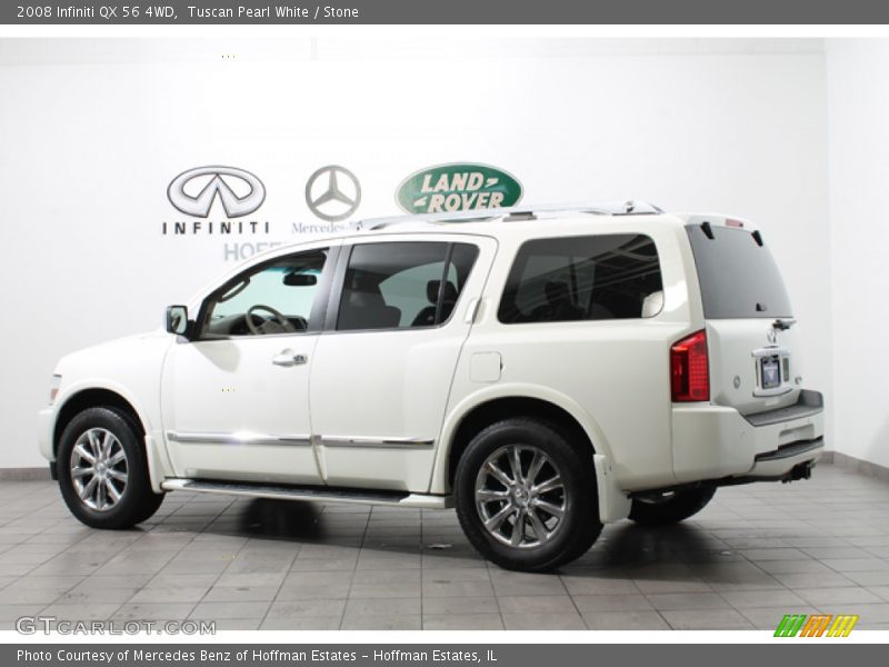 Tuscan Pearl White / Stone 2008 Infiniti QX 56 4WD