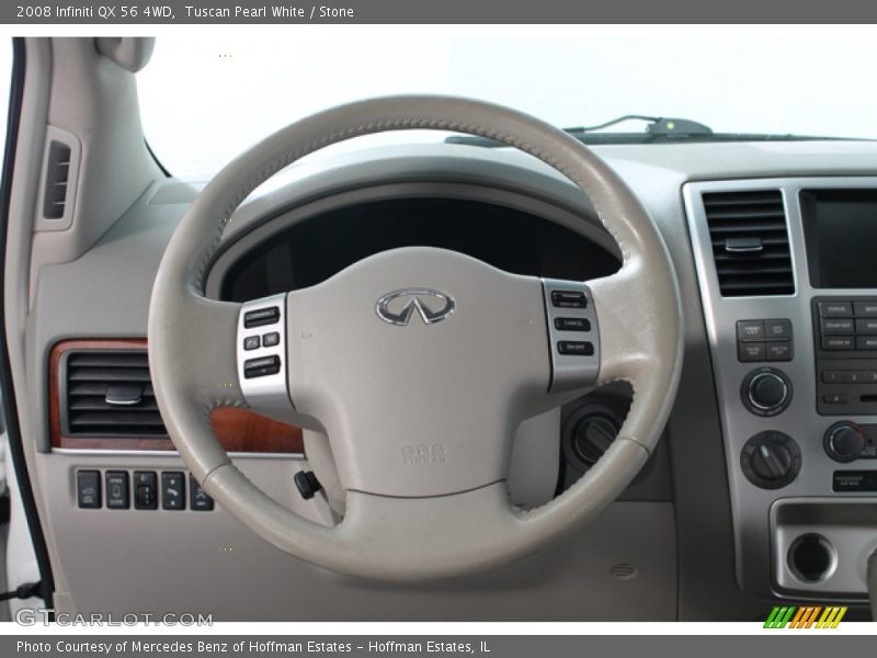 Tuscan Pearl White / Stone 2008 Infiniti QX 56 4WD