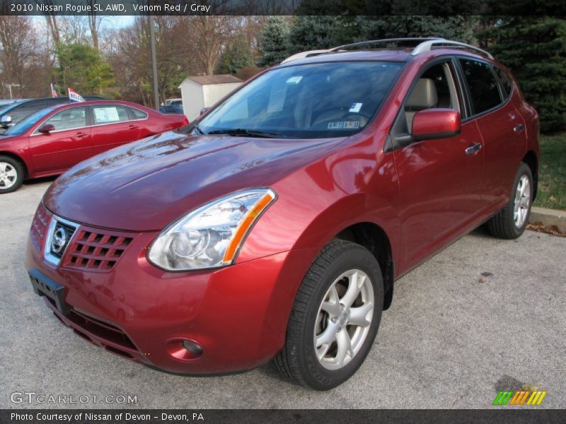Venom Red / Gray 2010 Nissan Rogue SL AWD