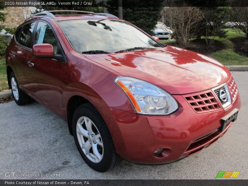Venom Red / Gray 2010 Nissan Rogue SL AWD