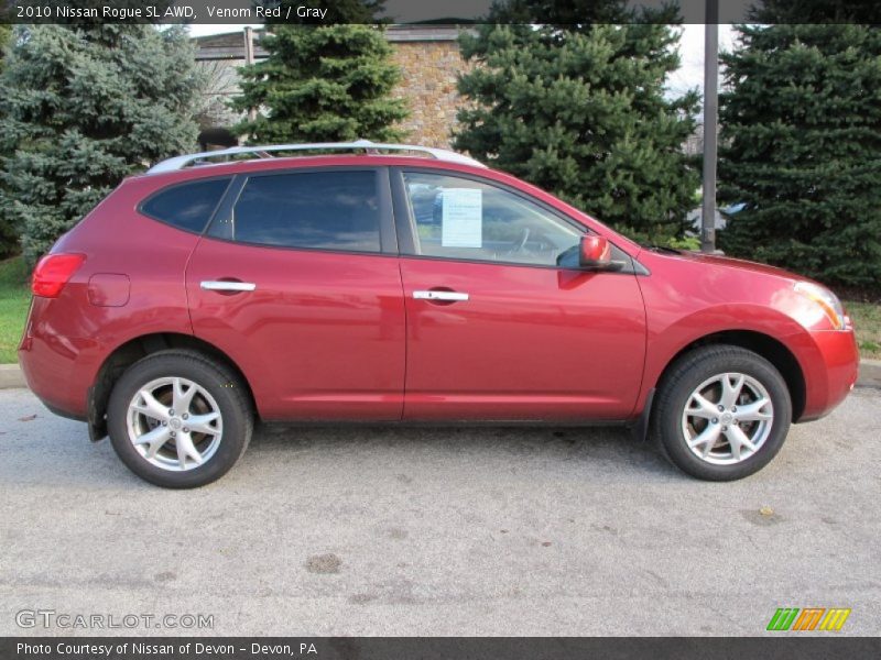 Venom Red / Gray 2010 Nissan Rogue SL AWD