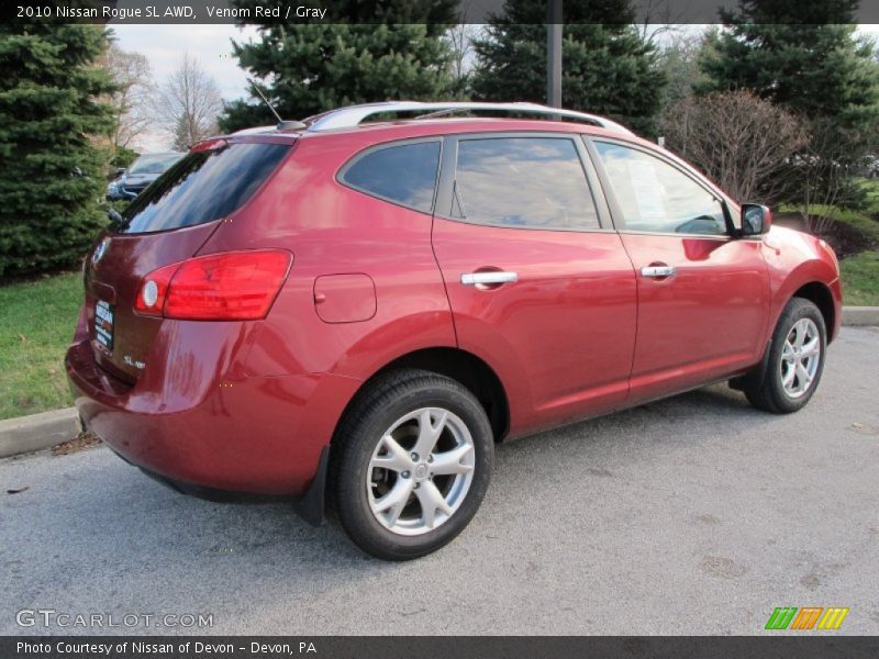 Venom Red / Gray 2010 Nissan Rogue SL AWD
