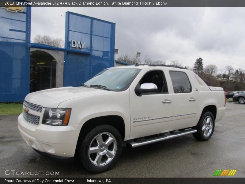 White Diamond Tricoat / Ebony 2013 Chevrolet Avalanche LTZ 4x4 Black Diamond Edition