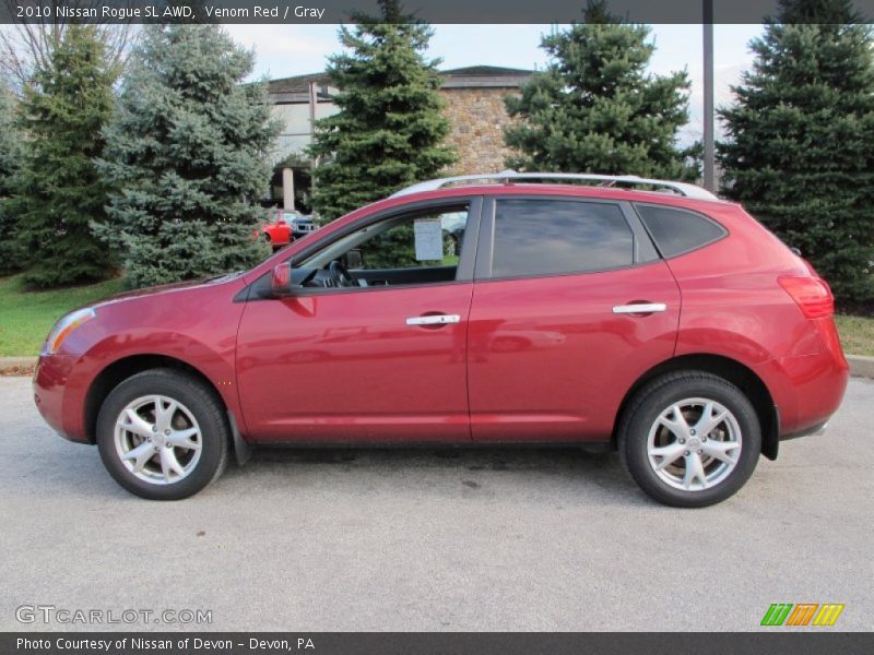 Venom Red / Gray 2010 Nissan Rogue SL AWD