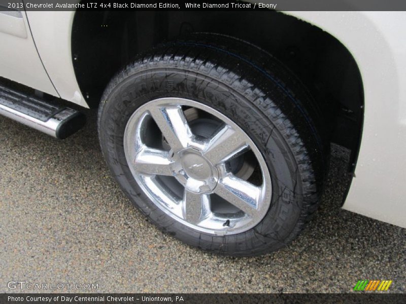 White Diamond Tricoat / Ebony 2013 Chevrolet Avalanche LTZ 4x4 Black Diamond Edition