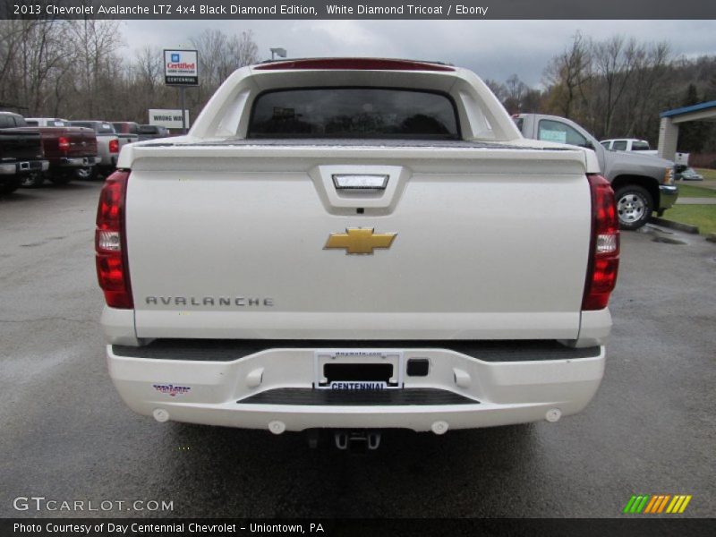 White Diamond Tricoat / Ebony 2013 Chevrolet Avalanche LTZ 4x4 Black Diamond Edition