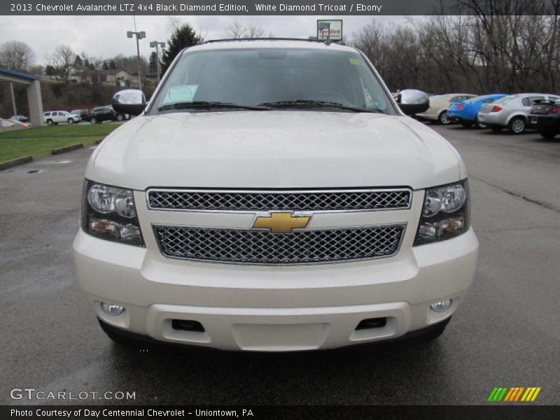 White Diamond Tricoat / Ebony 2013 Chevrolet Avalanche LTZ 4x4 Black Diamond Edition