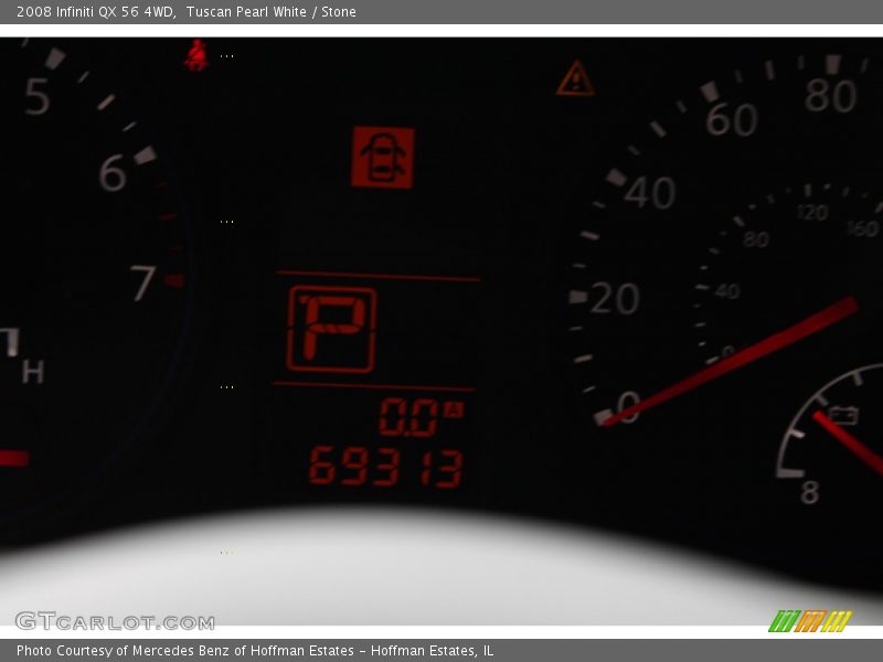 Tuscan Pearl White / Stone 2008 Infiniti QX 56 4WD