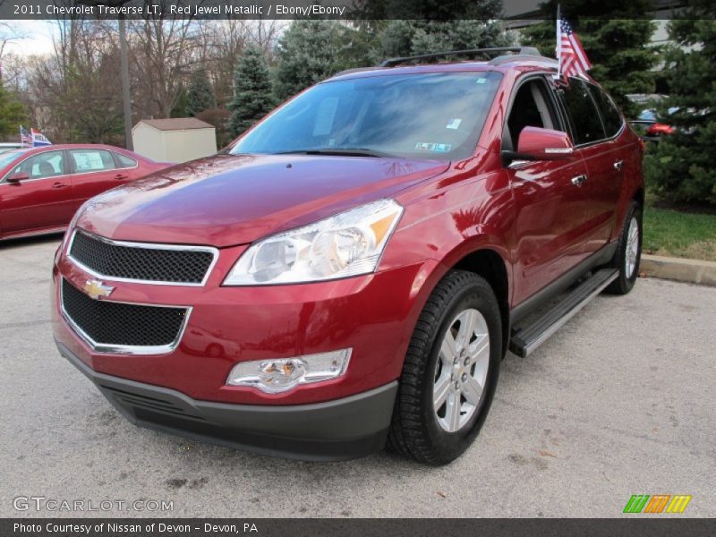 Red Jewel Metallic / Ebony/Ebony 2011 Chevrolet Traverse LT