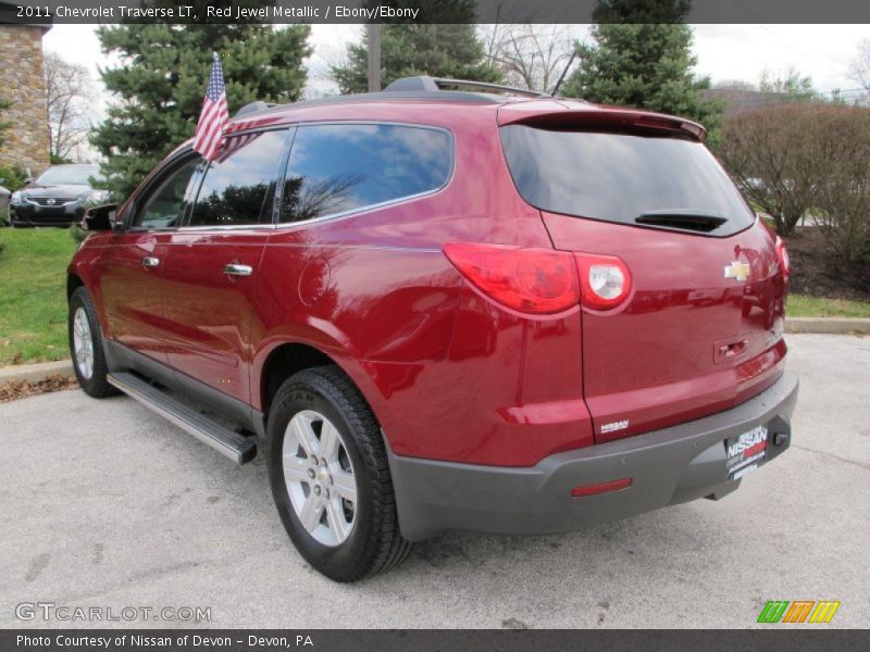 Red Jewel Metallic / Ebony/Ebony 2011 Chevrolet Traverse LT