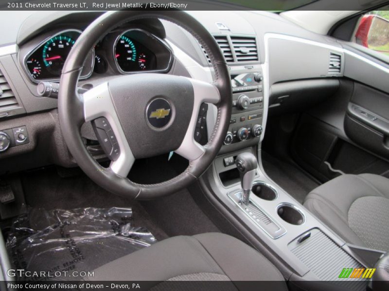Red Jewel Metallic / Ebony/Ebony 2011 Chevrolet Traverse LT