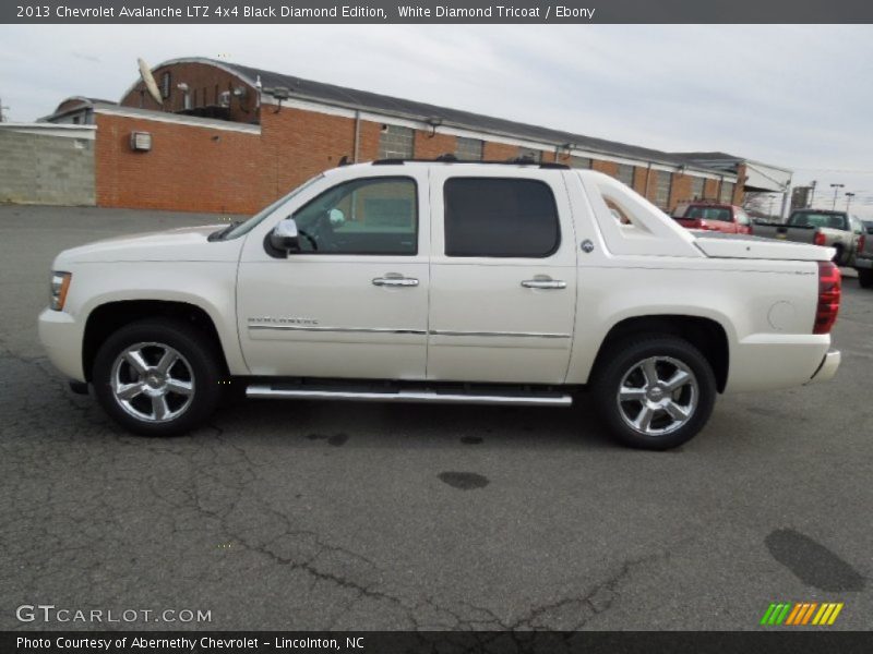 White Diamond Tricoat / Ebony 2013 Chevrolet Avalanche LTZ 4x4 Black Diamond Edition