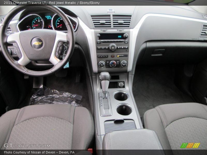 Red Jewel Metallic / Ebony/Ebony 2011 Chevrolet Traverse LT