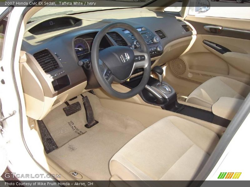 Taffeta White / Ivory 2007 Honda Civic EX Sedan