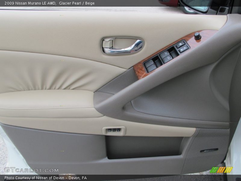 Glacier Pearl / Beige 2009 Nissan Murano LE AWD