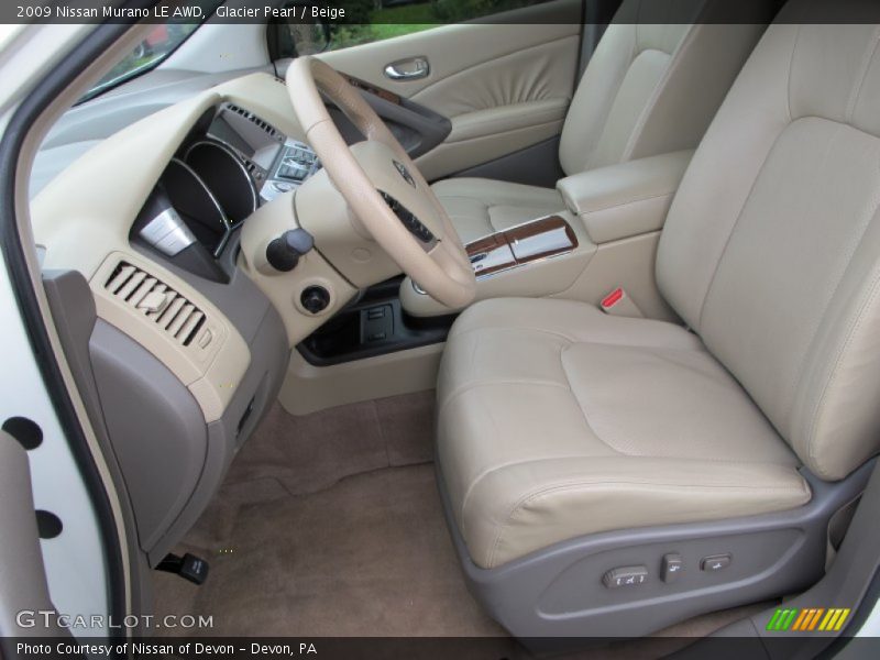 Glacier Pearl / Beige 2009 Nissan Murano LE AWD